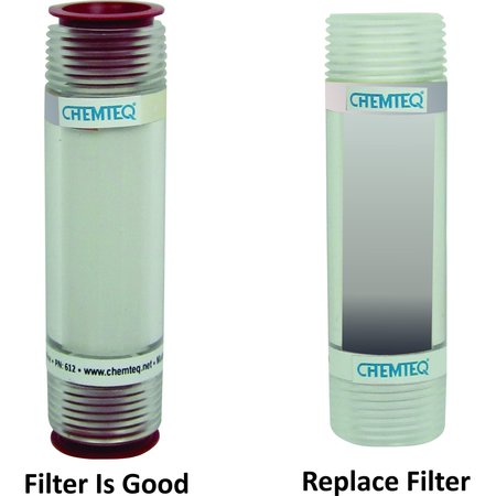 CHEMTEQ Filter Change Indicator Inline for Nitrogen Dioxide Gas 620